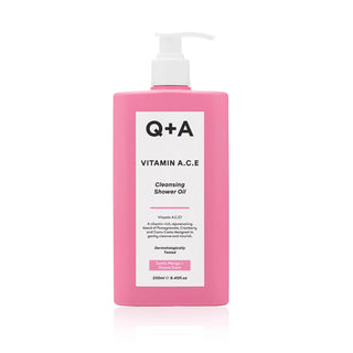 Q+A - Vitamin A.C.E Cleansing Shower Oil. Revitalises skin. Eske Beauty