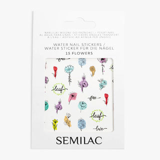 Semilac - No. 15 Nail Stickers - Flowers. UV Gel & Acrylic Nails. Nail Art. Eske Beauty