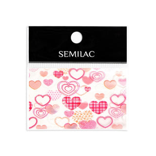 Semilac - 26 Nail Transfer Foil - Pink Heart