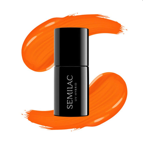 Semilac - 424 Orange Euphoria. UV Gel Nail Polish. Eske Beauty
