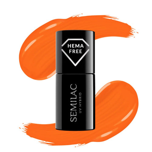 Semilac - 433 Supporting Orange. UV Gel Nail Polish. Eske Beauty