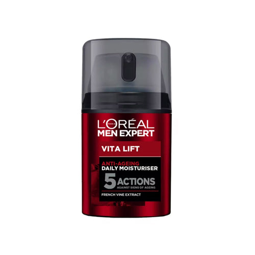 L'Oreal Men Expert Vita Lift 5 Anti Ageing Daily Moisturiser 50ml. Helps fight the signs of aging. Eske Beauty