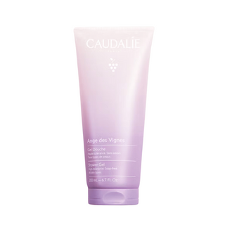 Purple Caudalie skincare product on a white background