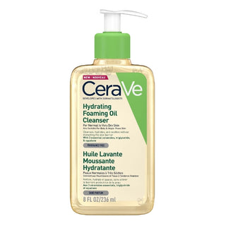 Cerave Hydrating Foam Oil Cleanser. Cleanse efficiently leaving skin fresh. Eske Beauty
