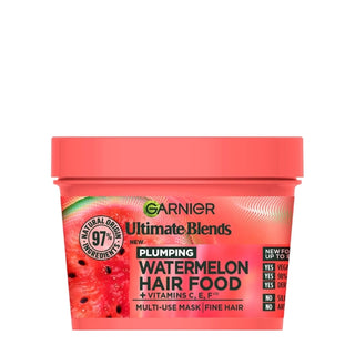 Garnier Plumping Watermelon Hair Mask. Rejuvenate you hair. Eske Beauty