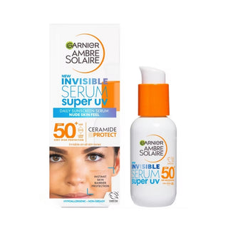 Garnier Ambre Solaire Over Makeup Super UV Protection Mist, with Hyaluronic Acid, SPF50. Eske Beauty