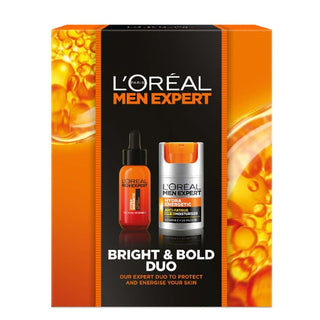 L'Oréal Men Expert Energy Bright 
& Bold Duo. Contains vitamin C. Eske Beauty