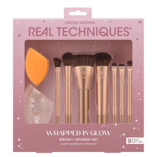 Real Techniques Wrapped in Glow Set. Expert Blending for all Formulas. Eske Beauty