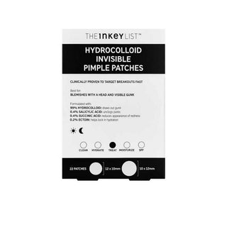 The Inkey List - Hydrocolloid Invisible Pimple Patches (22 Patches). Works within 4 hours.  Eske Beauty