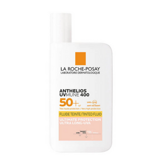 La Roche Posay UVmune 400 tinted fluid SPF50. UVA + UVB protection. Water and sweat protectionFor sensitive skin