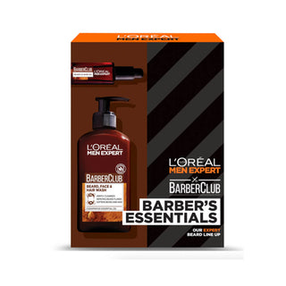 L'Oreal Paris Men Expert Barber's Essentials Gift Set. Enriched with cedarwood essential oils. Eske Beauty