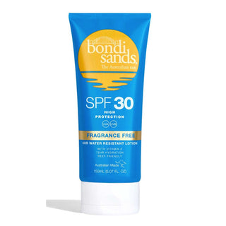 Bondi Sands - SPF 30 Lotion Fragrance Free Sunscreen Lotion 150ml. UVA & UVB protection. Eske Beauty