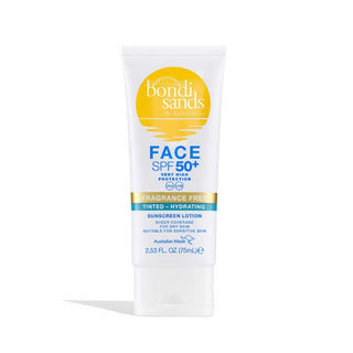 Bondi Sands Tinted Hydrating Sunscreen Lotion SPF50+ - Fragrance Free 75ml. Protects and hydrates. Eske Beauty
