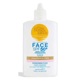 Bondi Sands - SPF 50+ Fragrance Free Tinted Face Fluid 50ml. Skincare must have. Eske Beauty
