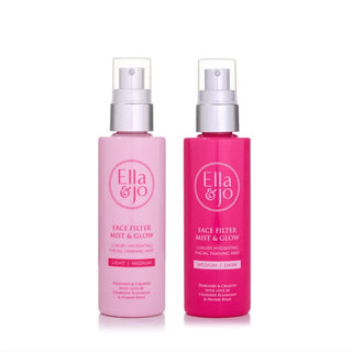 Ella & Jo - Face Filter Mist & Glow - Light/Medium Tanning Mist. With skin loving ingredients. Eske Beauty