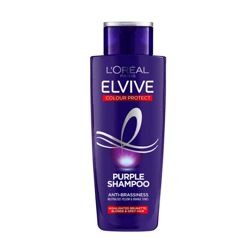 L'Oreal Paris Elvive Colour Protect Anti-Brassiness Purple Shampoo 200ml. Anti brass tones. Eske Beauty