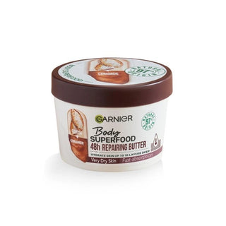 Garnier Body Superfood, Repairing Body Butter, Cocoa & Ceramide. Suitable for extra dry skin types. Eske Beauty