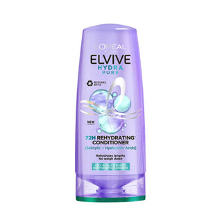 L’Oréal Paris Elvive Hydra Pure 72h Purifying Conditioner for Oily Scalp & Dehydrated Lengths. Nourishing hair treatment. Eske Beauty