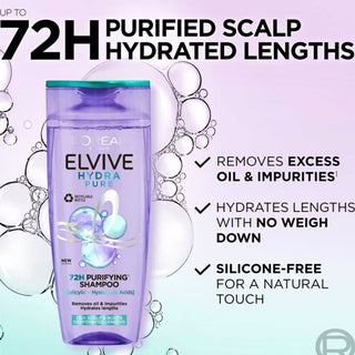 L’Oréal Paris Elvive Hydra Pure 72h Purifying Shampoo for Oily Scalp & Dehydrated Lengths