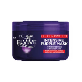 L'Oreal Paris Elvive Colour Protect Anti-Brassiness Intensive Purple Mask 250ml. Treatment for highlighted hair. Eske Beauty