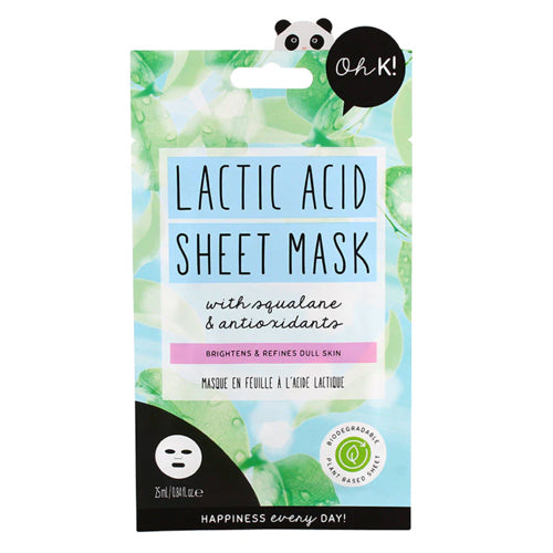 Oh K! - Lactic Acid Sheet Mask. Hydrates and brightens skin. Eske Beauty