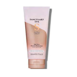 Sanctuary Spa White Lily & Damask Rose Wet Skin Moisture Miracle. Hydrating and smoothing skin. Eske Beauty