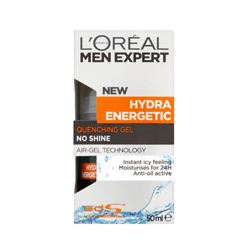 L'Oreal Men Expert - Hydra Energetic Anti-Fatigue Quenching Gel 50ml. Designed for oily prone skin. Eske Beauty