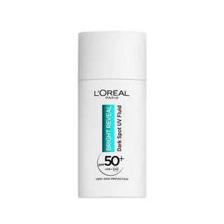 L'Oréal Paris Bright Reveal Dark Spot UV Fluid SPF 50+ Niacinamide + LHA 50ml. Suitable for all skin types. Eske Beauty