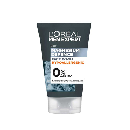 L'Oreal Men Expert Sensitive Skin Face Wash Magnesium Defence Mens Facial Cleanser 100ml. Protects sensitive skin barrier. Eske Beauty