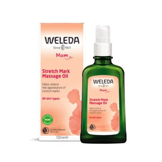 Weleda Stretch Mark Massage Oil 100mL. Nourishing and hydrating body oil. Eske Beauty