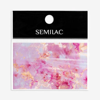 Semilac - 12 Nail transfer foil Rose Gold Marble