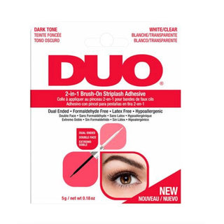 DUO 2-in-1 Brush-on Strip Lash Adhesive - White/Clear + Dark Tone