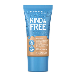 Rimmel London - KIND & FREE Moisturising Skin Tint Foundation. Available in multiple shades. Made with recyclable materials. Moisturising and skin perfecting formula. Eske Beauty 