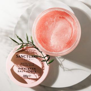 sanctuary spa white lily and damask rose Sanctuary Spa White Lily & Damask Rose Himalayan Salt Scrub – eske-beauty-ie